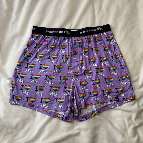 NEW MeUndies PRIDE "I Love Me" Rainbow Boxer Shorts Ultra Soft Underwear - Picture 1 of 7